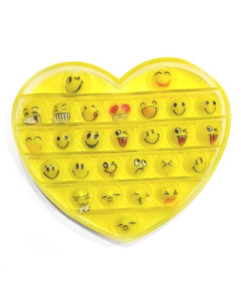 iShopping - Planet X Pop Bubble Fidget Smiley Emoji Heart Silicone Toy (PX-11104)