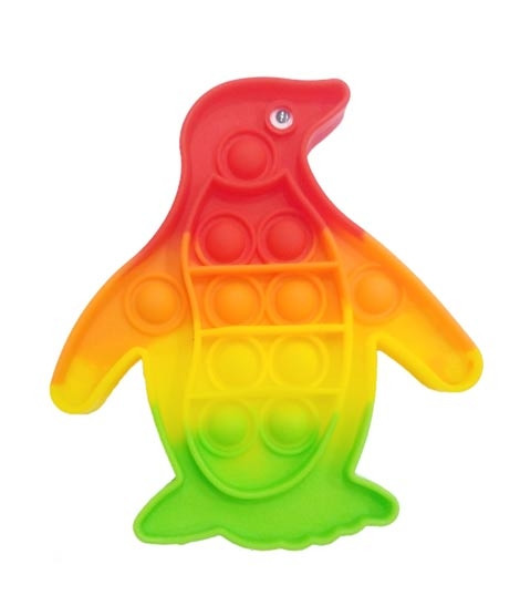 iShopping - Planet X Pop Bubble Fidget Spinner Pop It Rainbow Penguin Silicone Toy (PX-11117)