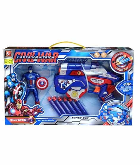 iShopping - Planet X Soft Bullet Nerf Dart Gun With Action Figure (PX-10385)