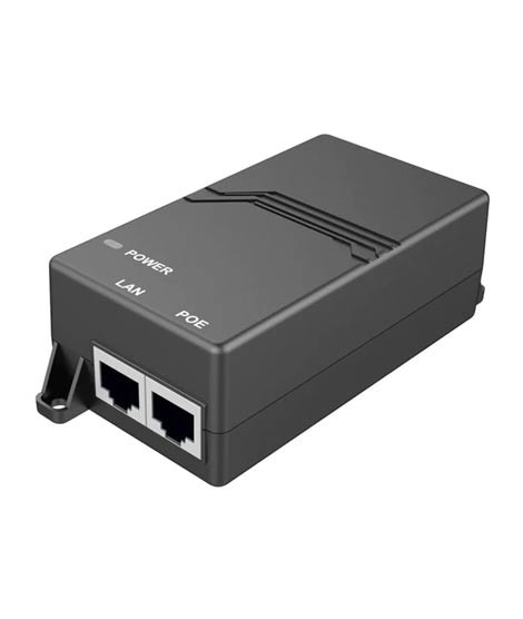 iShopping - Grandstream 48V Gigabit Ethernet POE Injector - Black