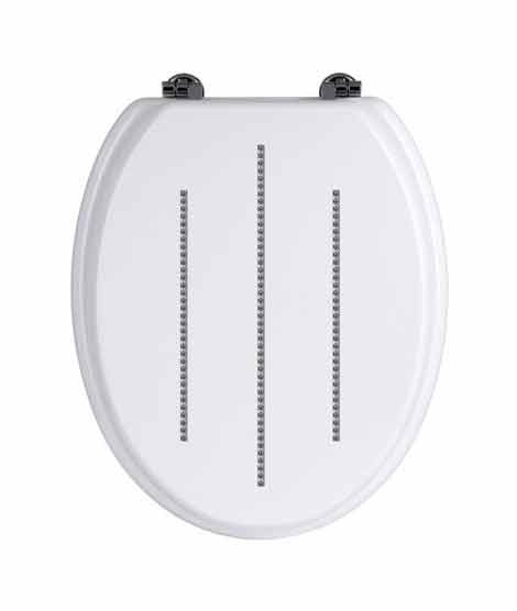 iShopping - Premier Home White Toilet Seat With Diamante (1604096)