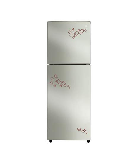 iShopping - PEL Glass Door Freezer-on-Top Refrigerator 7 Cu Ft Pattern Mirror Red (PRGD-2200)