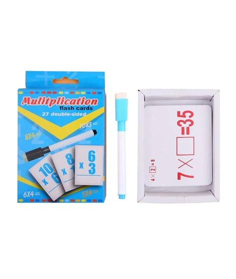 iShopping - Planet X Multiplication 27 Double Sided Flash Cards With Erasable Pen (PX-12185)