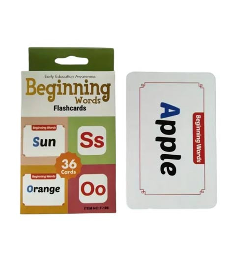 iShopping - Planet X Daily Beginning Words Educational & Interactive Card For Kids - 36Pcs (PX-12188)