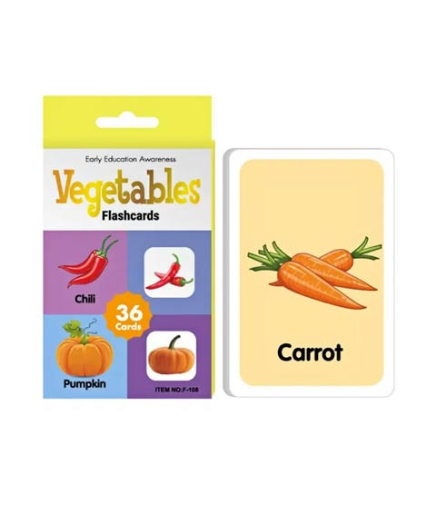 iShopping - Planet X Vegetable Educational & Interactive Card For Kids - (36Pcs) (PX-12194)