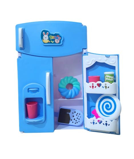 iShopping - Planet X Mini Fridge Refrigerator Toy Set For Kids Blue (PX-12069)