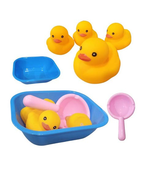 iShopping - Planet X Rubber Duck With Tub and strainer Set For Kids (PX-12065)