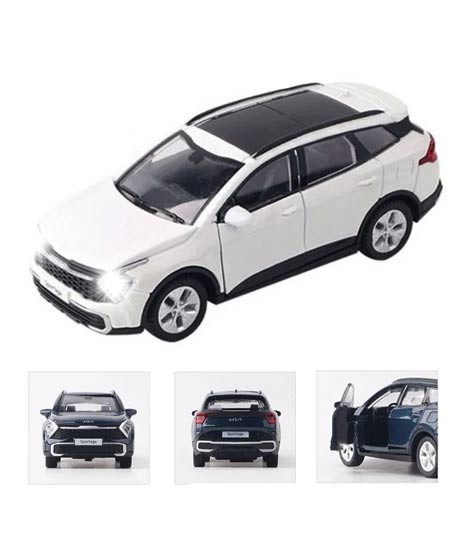 iShopping - Planet X Kia Sportage Light And Music Die Cast Car For Kids White (PX-12010)