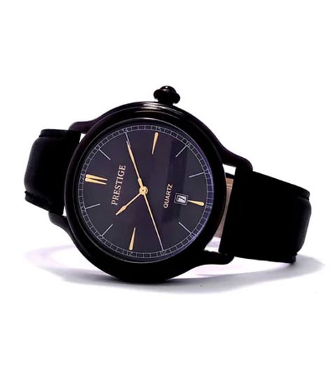 iShopping - Prestige Quartz Watch For Men Black (P3633M-48)