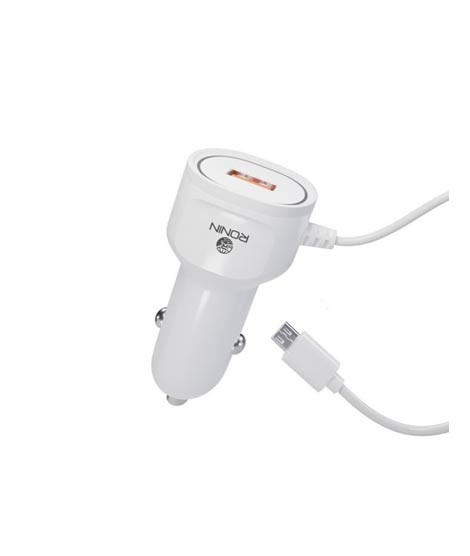 iShopping - Ronin R-545 USB To Micro-USB Car Charger White