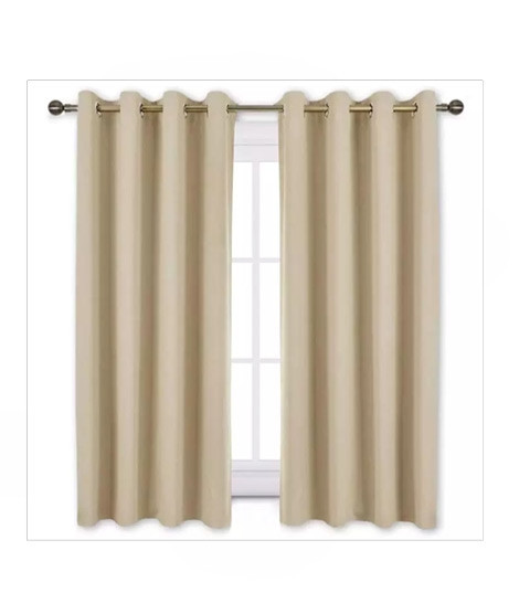 iShopping - Sajid Zaib Velvet Jacquard Curtains 2 Pcs Biege