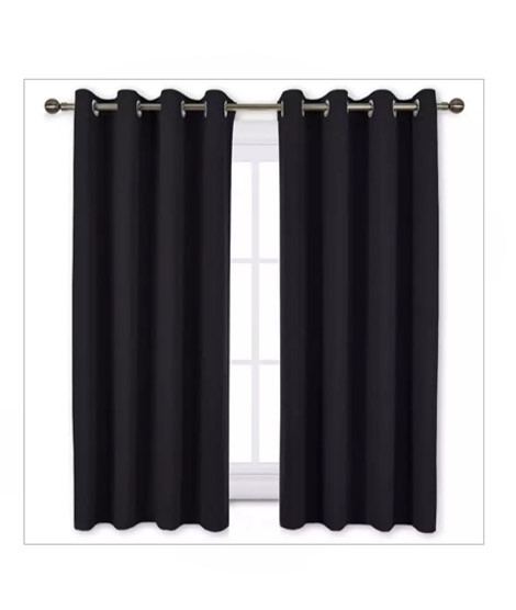 iShopping - Sajid Zaib Velvet Jacquard Curtains 2 Pcs Black