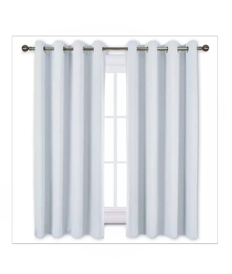iShopping - Sajid Zaib Velvet Jacquard Curtains 2 Pcs Grayish White