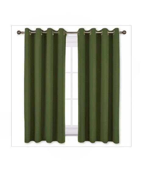 iShopping - Sajid Zaib Velvet Jacquard Curtains 2 Pcs Olive