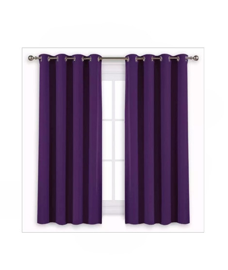 iShopping - Sajid Zaib Velvet Jacquard Curtains 2 Pcs Purple