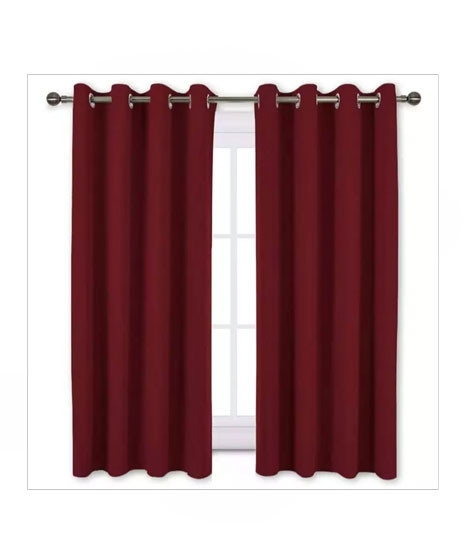 iShopping - Sajid Zaib Velvet Jacquard Curtains 2 Pcs Red