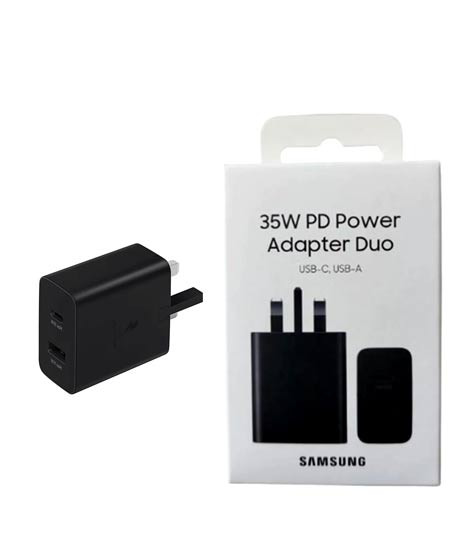 iShopping - Samsung 35W PD 3 Pin Charging Adapter Black