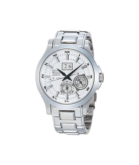 iShopping - Seiko Premier Kinetic Perpetual Men's Watch Silver (SNP001P1)