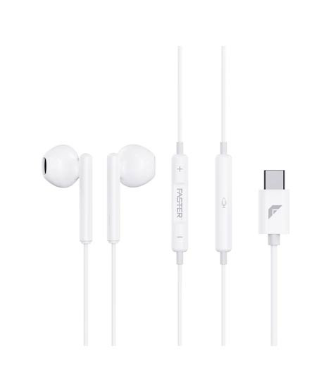 iShopping - Faster Frost Type-C Handsfree White (SH-1C)