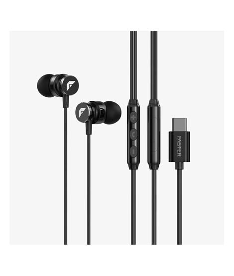 iShopping - Faster Raven Type-C Handsfree Black (SH-2C)