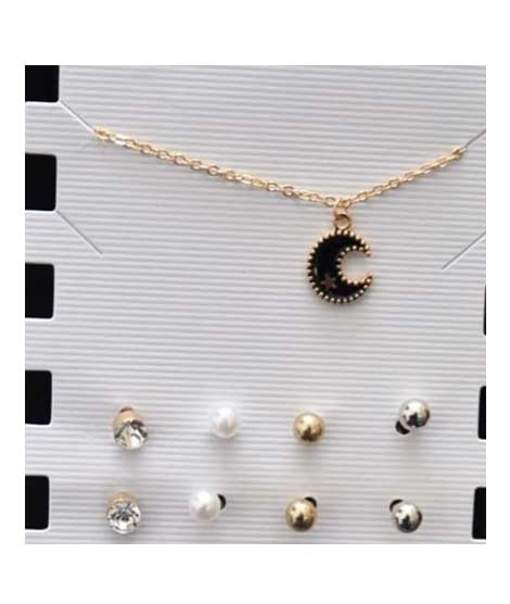 iShopping - Shaz Jewels Pendant Locket with Ear Studs (0003)