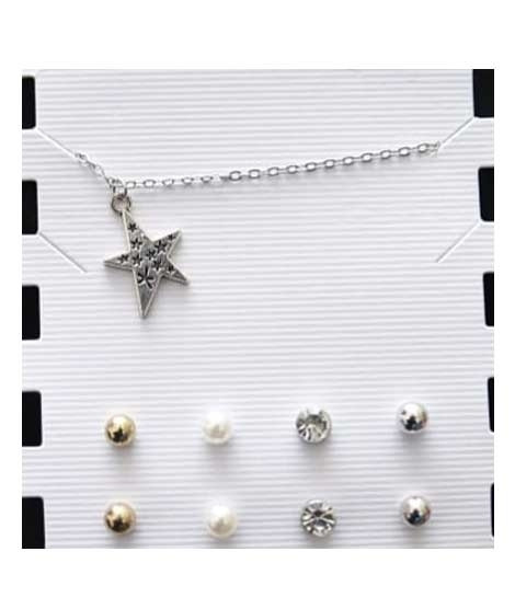 iShopping - Shaz Jewels Pendant Locket with Ear Studs (0005)