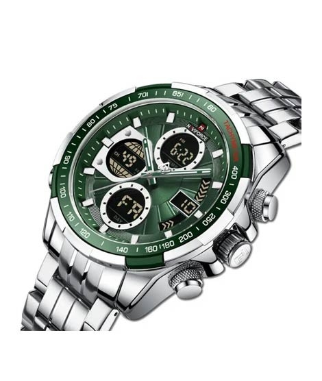 iShopping - Naviforce Dual Time Exclusive Edition Men's Watch Silver (NF-9197-5)