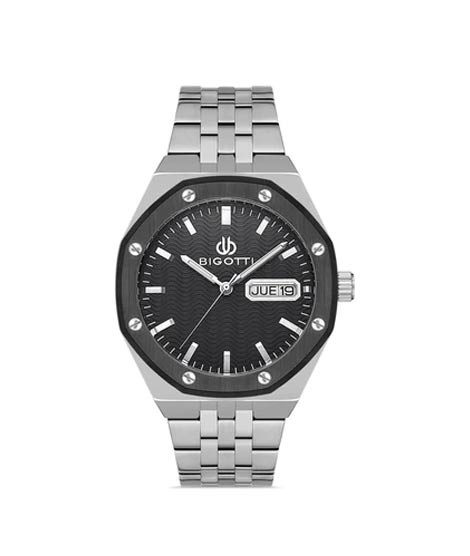 iShopping - Bigotti Stainless Steel Men's Watch Silver (BG.1.10331-2)