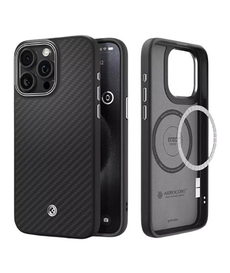 iShopping - Spigen Enzo Aramid Magsafe Case For Apple iPhone 15 Pro Max Black (ACS07044) 