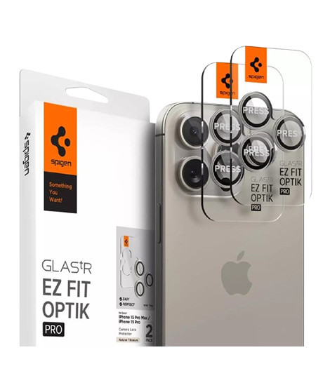 iShopping - Spigen GlastR EZ Fit Optik Pro Camera Lens Protector For iphone 14 Pro Max Pack Of 2 (AGL07163)