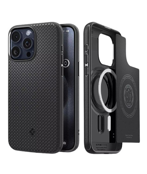 iShopping - Spigen Mag Armor MagFit Case For Apple Iphone 15 Pro Matte Black (AGL06736)