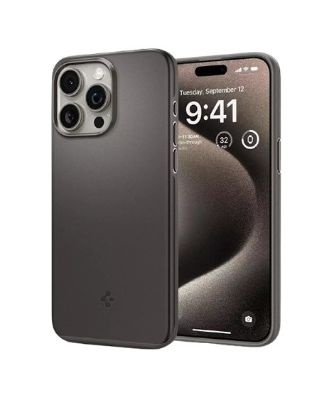 iShopping - Spigen Thin Fit Case For Apple Iphone 15 Pro Gunmetal (AGL06687)