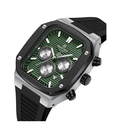 iShopping - Naviforce Square Chronograph Edition Men's Watch Black (Nf-8037-6)