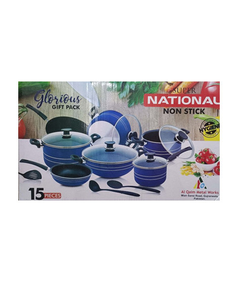 iShopping - Super National Non Stick Cookware Gift Set - 15 Pcs