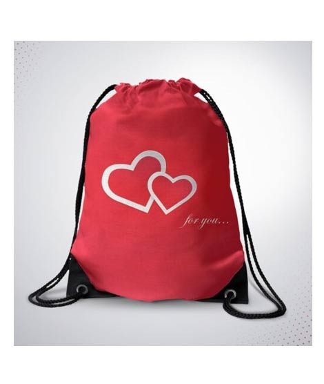 iShopping - Traverse Heart Printed Drawstring Bag (T150DRSTR)