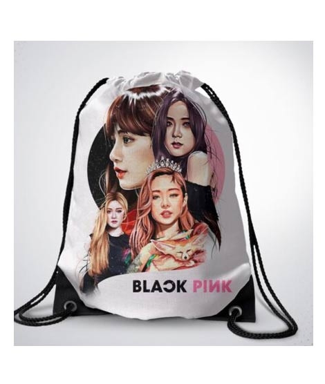 iShopping - Traverse Black Pink Digital Printed Drawstring Bag (T568DRSTR)