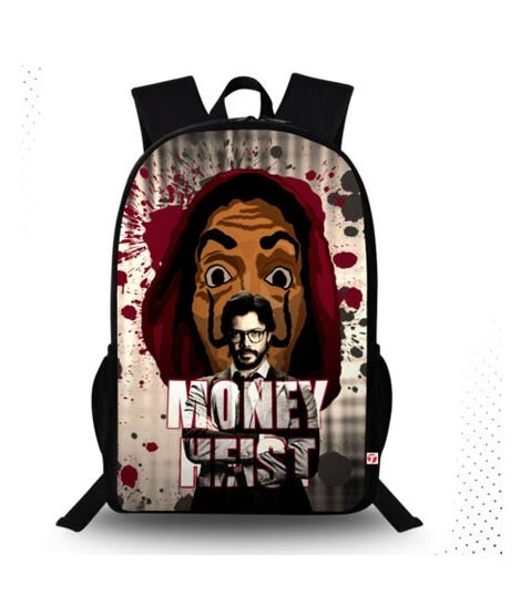 iShopping - Traverse Money Heist Digital Printed Backpack (T755TWH)