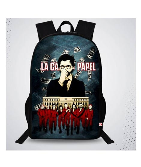iShopping - Traverse Money Heist Digital Printed Backpack (T792TWH)
