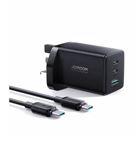 iShopping - Joyroom Gan Ultra 65W Fast Charger With Type C To C Cable Black (TCG01)