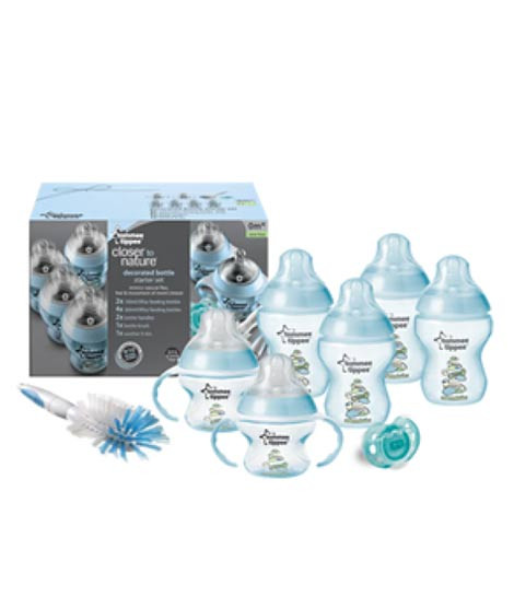 iShopping - Tommee Tippee Decorated Bottle Starter Set Blue Pack of 10 (TT 423741)