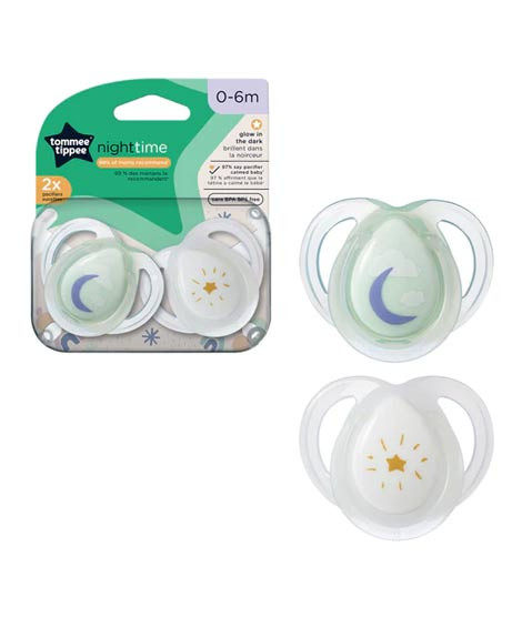 iShopping - Tommee Tippee Night Time Pacifier 0-6M Pack Of 2 (TT 533465)