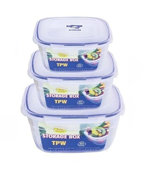 iShopping - TPWfamily Square Storage Box 3 Pcs Set (4.75 Litre)