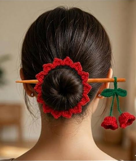 iShopping - Urban Crate Handmade Crochet Hair Stick For Bun Hairstyles