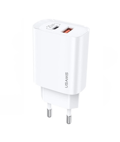 iShopping - Usams 20W Dual Port PD Charger White