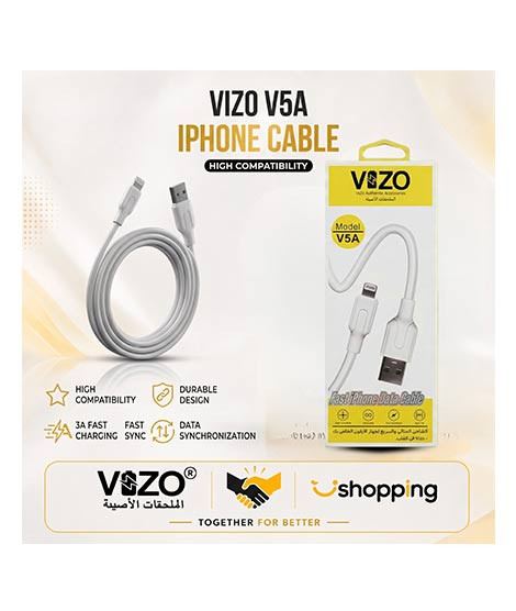 iShopping - Vizo Fast Data Cable For iPhone White (V5A)