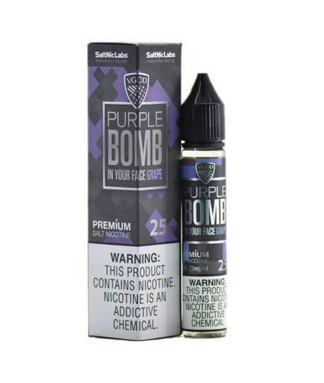 iShopping - VGOD Purple Bomb In Your Face Grape SaltNic Pod Flavour 25mg