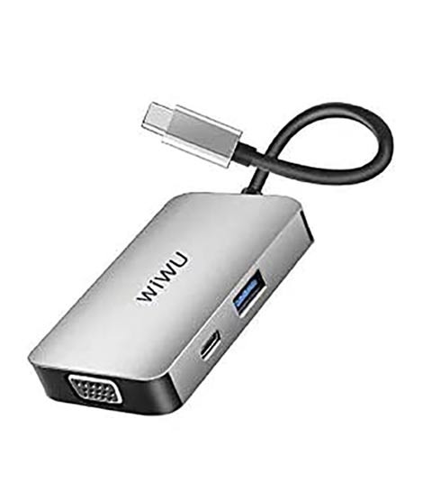 iShopping - Wiwu Alpha 5 In 1 USB-C Hub Grey (513HVP)