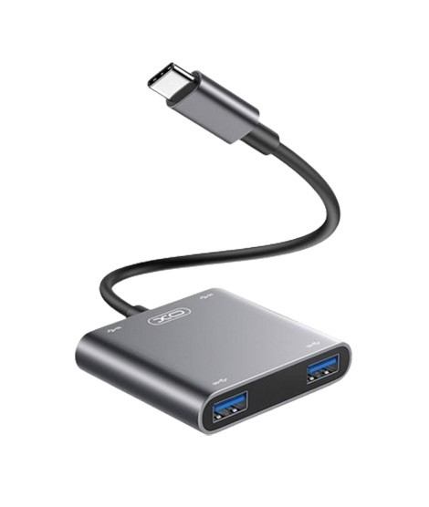 iShopping - XO 4 in 1 USB 3.0 Adapter With Type C Hub - (HUB012B)