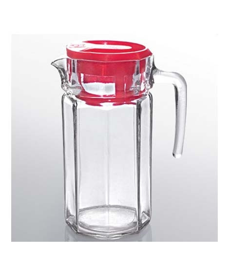 iShopping - ZS Store Glass Jug With Red Lid Pack Of 2