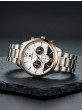 iShopping - REWARD Luxury Men's Chronograph Stainless Steel Watch – Two-Tone Silver & Rose Gold Chain Wrist Watch for Men